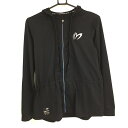【超美品】マスターバニー ジップパーカー 黒 ウエストドローコード 薄手 ジャケット レディース 1(M) ゴルフウェア MASTER BUNNY EDITION