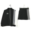【美品】キスオンザグリーン セットアップ(ジャケット×スカート) 黒×白 ロゴ刺しゅう レディース 2(M) ゴルフウェア kiss on the green