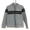 【超美品】ニューバランスゴルフ ジップパーカー 黒×白 千鳥格子 ブルゾン レディース 2(L) ゴルフウェア 2024年モデル New Balance