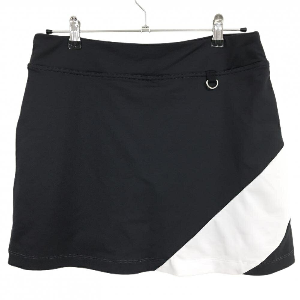 【超美品】フットジョイ スカート 黒×白 バイカラー 内側インナーパンツ NIKANTI GOLF レディース L ゴルフウェア FootJoy