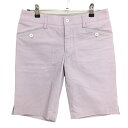 【美品】アディダス ショートパンツ ライトパープル ストレッチ レディース M/M ゴルフウェア サンプル品 adidas