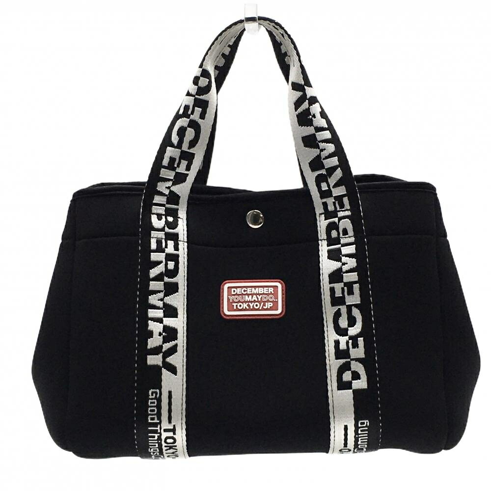 【美品】ディセンバーメイ カートバッグ 黒×グレー 持ち手ロゴテープ ゴルフ DECEMBERMAY
