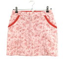 【超美品】パラディーゾ スカート ピンク×レッド 花柄 インナーパンツ付 レディース M ゴルフウェア Paradiso(4)
