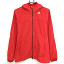 【超美品】アディダス ジップパーカー レッド ロゴゴールド climaproof レディース O ゴルフウェア adidas