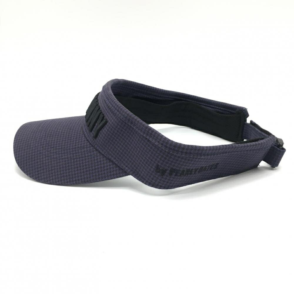 ジャックバニー サンバイザー パープル×黒 千鳥柄 立体ロゴ刺しゅう FR ゴルフウェア Jack Bunny