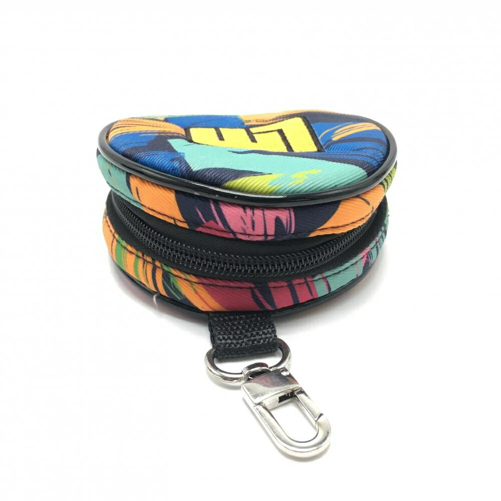【美品】ラウドマウス ボールケース マルチカラー 総柄ゴルフ LOUDMOUTH