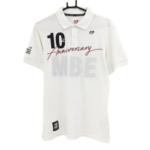 マスターバニー 半袖ポロシャツ 白 フロントロゴ 10周年 木戸愛プロコラボ メンズ 4(M) ゴルフウェア MASTER BUNNY EDITION