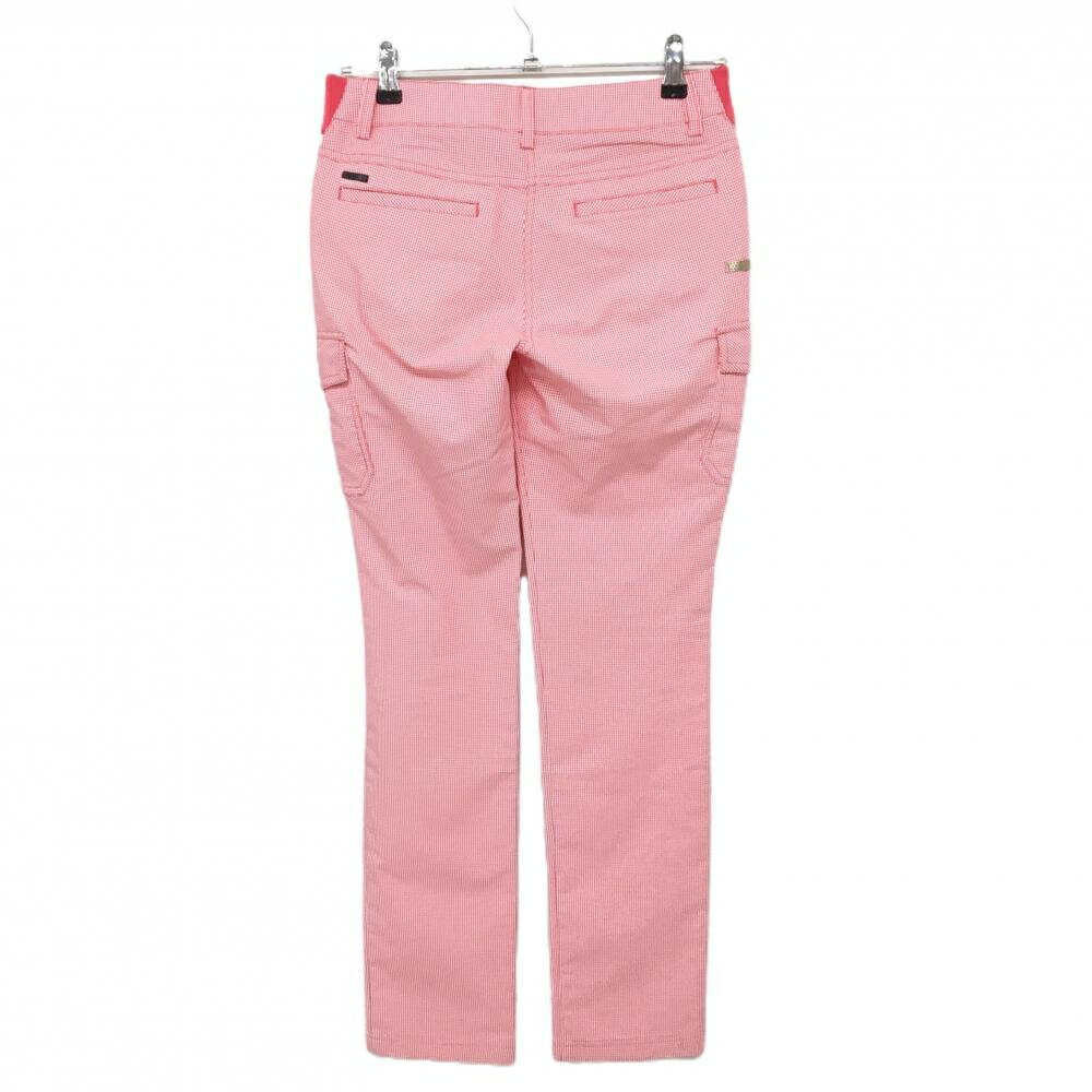 【超美品】プーマ カーゴパンツ レッド×白 チェック ティー装着可 レディース M ゴルフウェア PUMA