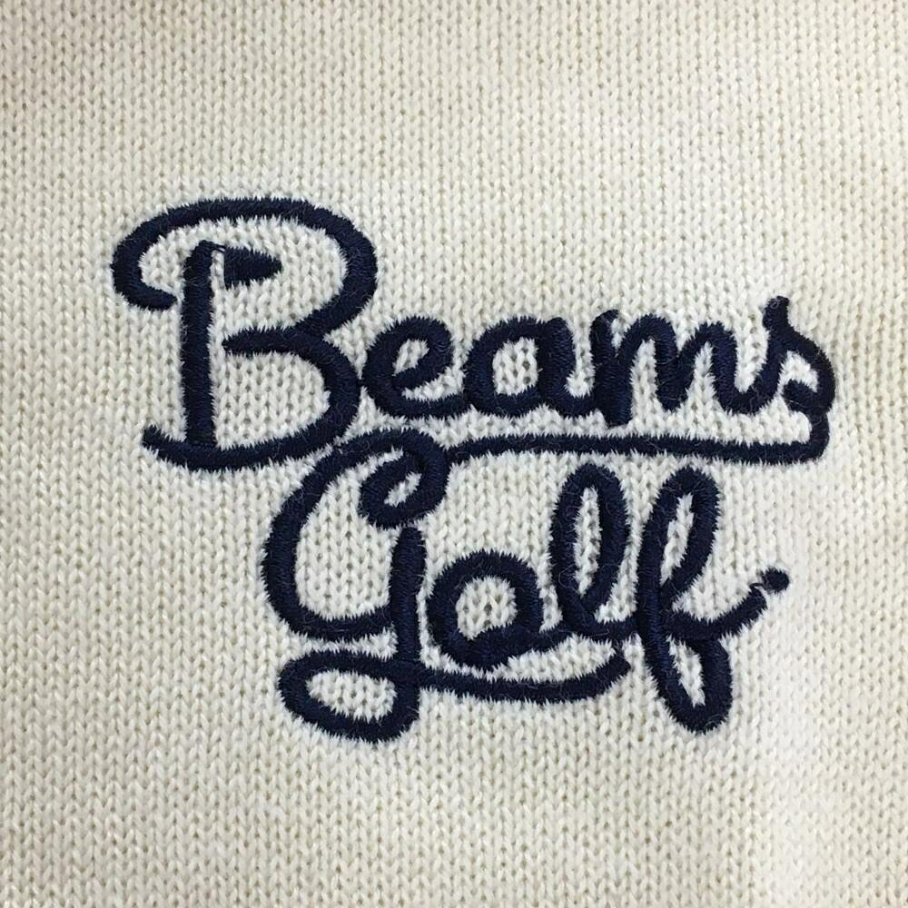 レオナード 楽天市場店の【美品】ビームスゴルフ セーター 白×レッド×ネイビー 袖一部星柄 ニット レディース L ゴルフウェア BEAMS GOLF｜アングル3