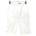 【超美品】23区スポーツ ハーフパンツ 白 無地 レディース 67(L) ゴルフウェア 23区