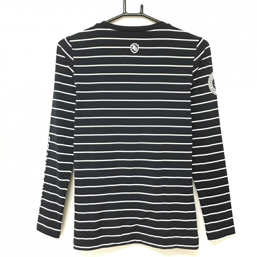 【超美品】パーリーゲイツ インナーシャツ ネイビー×白 ボーダー レディース 1(M) ゴルフウェア PEARLY GATES