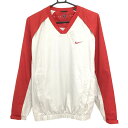 【超美品】ナイキゴルフ スニード レッド×ライトグレー 裏地メッシュ ブルゾン メンズ M ゴルフウェア NIKE