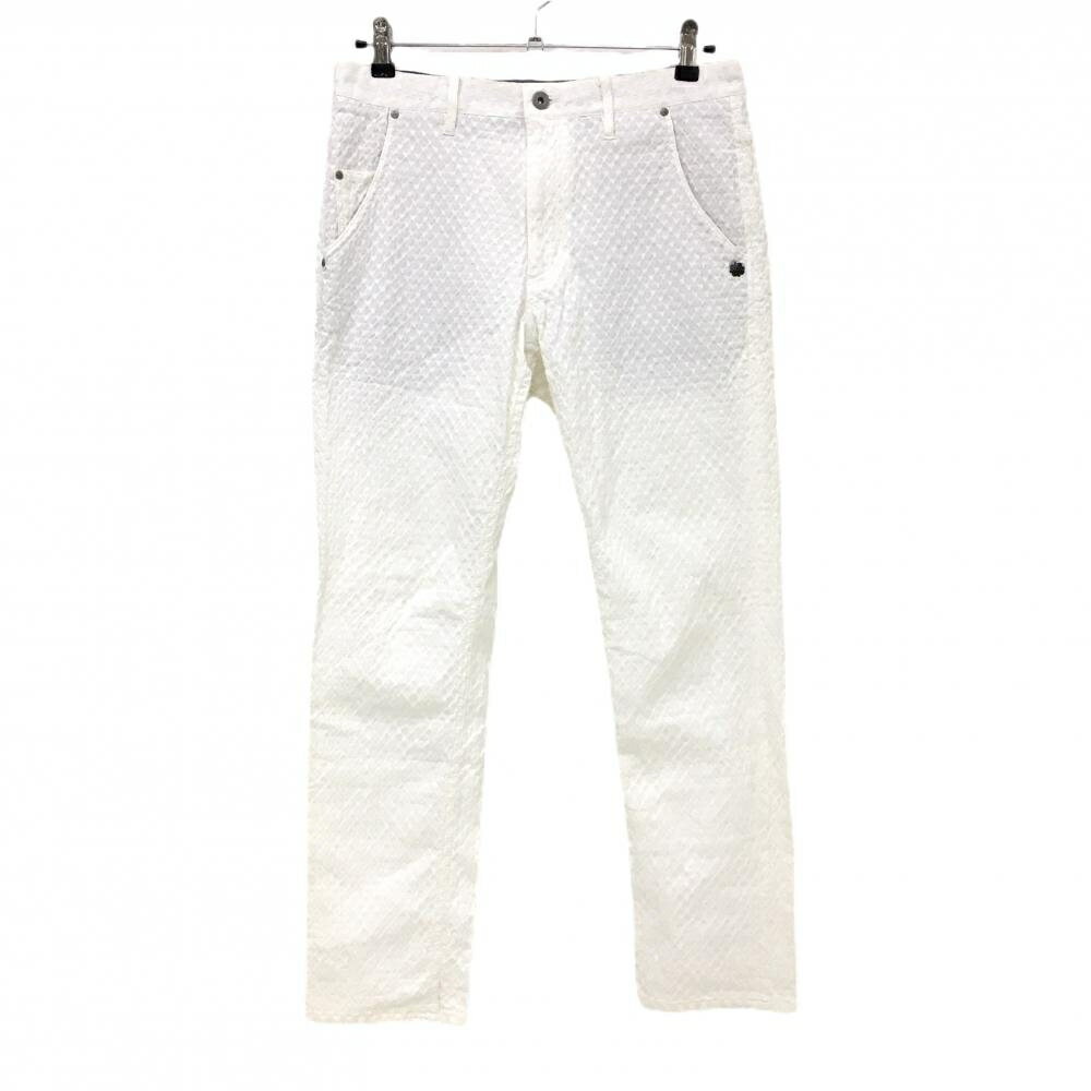 【美品】セントアンドリュース パンツ 白 総柄地模様 メンズ M ゴルフウェア St ANDREWS