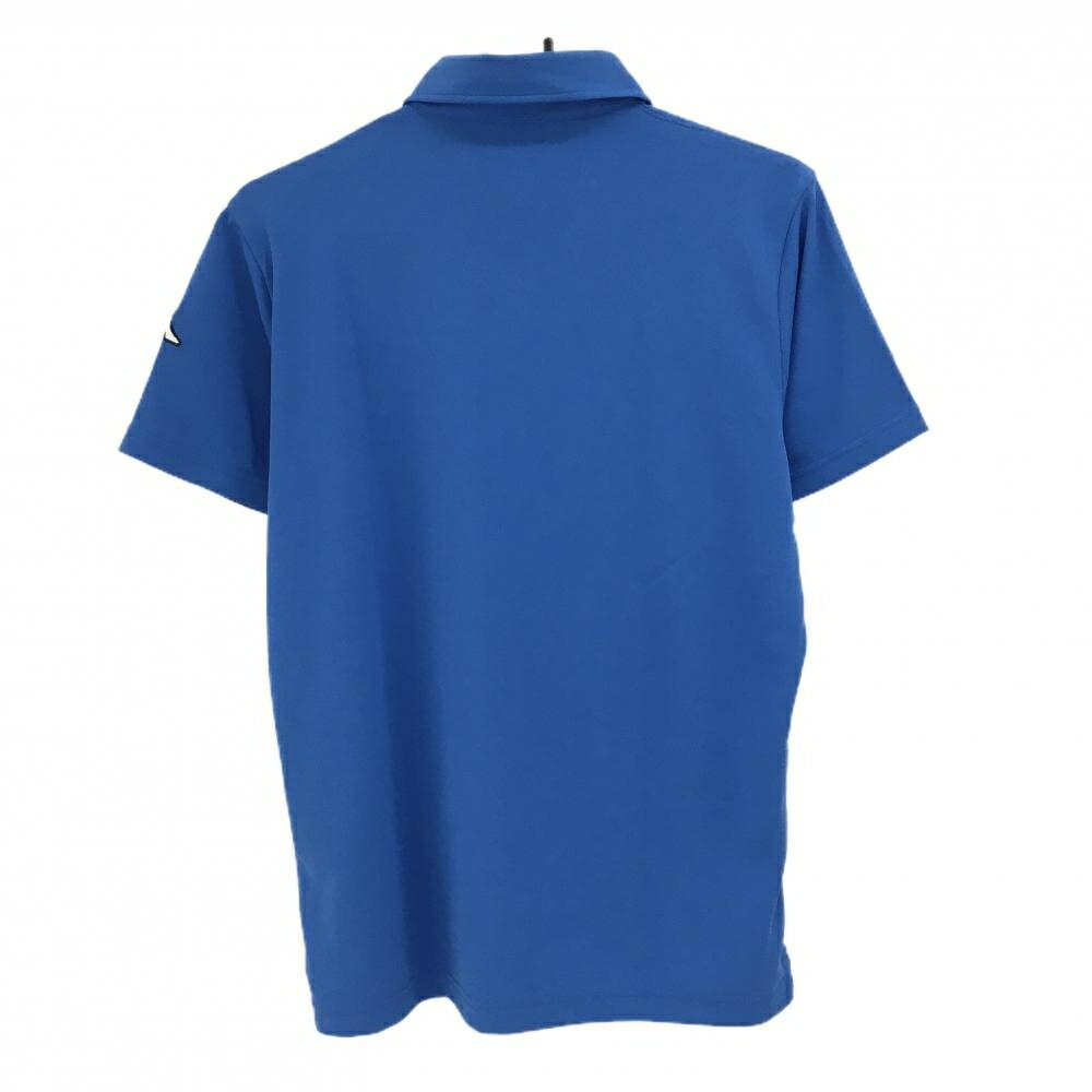 【美品】カッパ 半袖ポロシャツ ブルー ワッペン ボタンダウン メンズ M ゴルフウェア Kappa