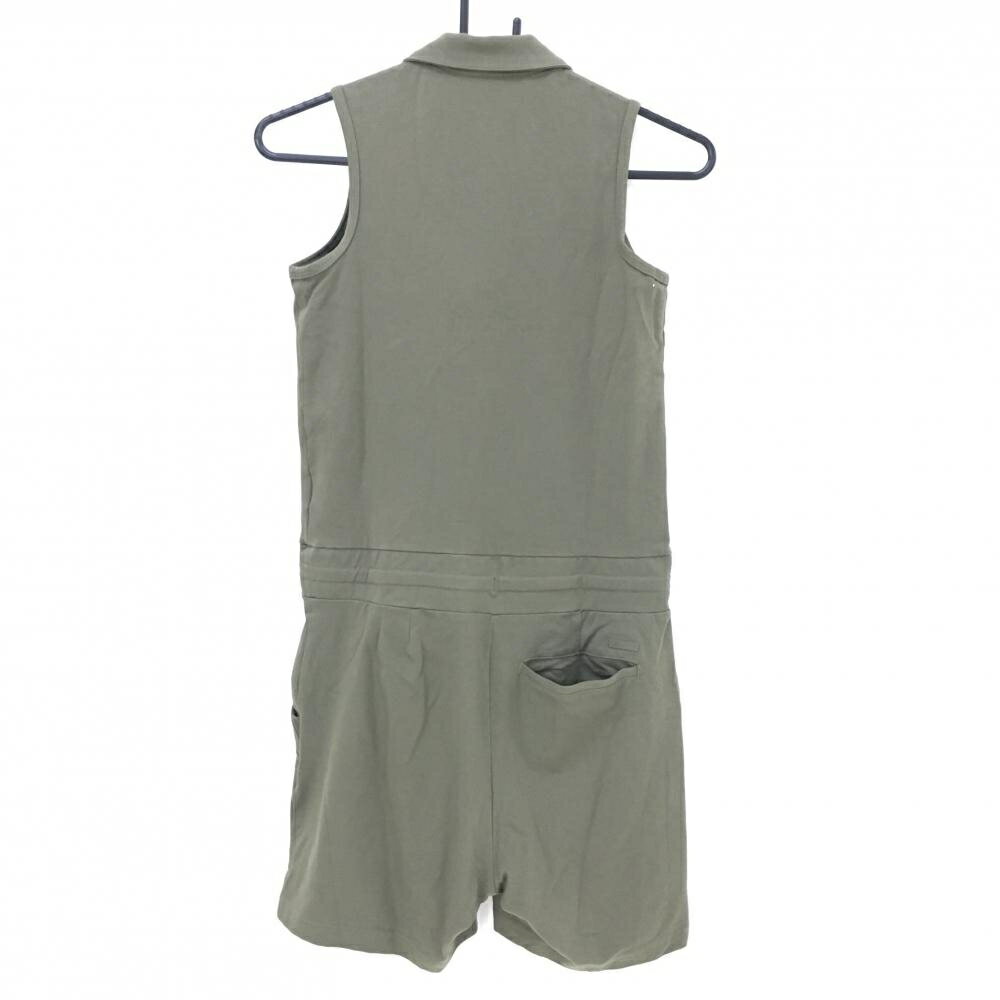 【超美品】アディダス オールインワン カーキ ストレッチ ノースリーブ レディース S ゴルフウェア adidas