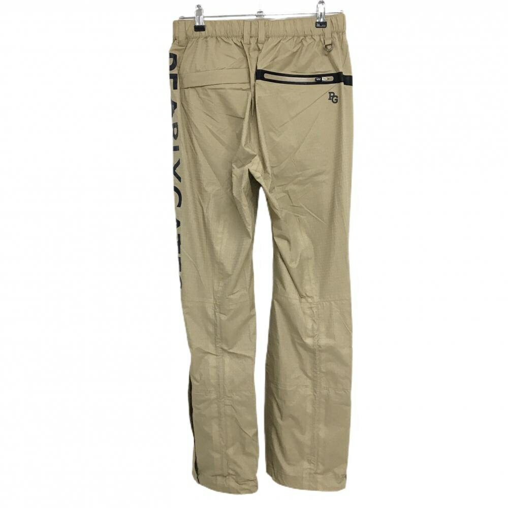 【新品】パーリーゲイツ レインパンツ ベージュ×黒 地模様 レディース 1(M) ゴルフウェア PEARLY GATES