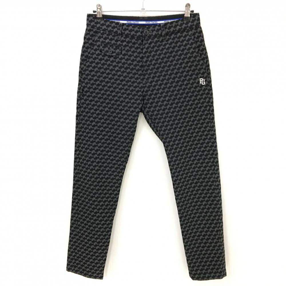 【超美品】パーリーゲイツ×PEANUTS パンツ グレー×黒 スヌーピー総柄 メンズ 4(M) ゴルフウェア PEARLY..