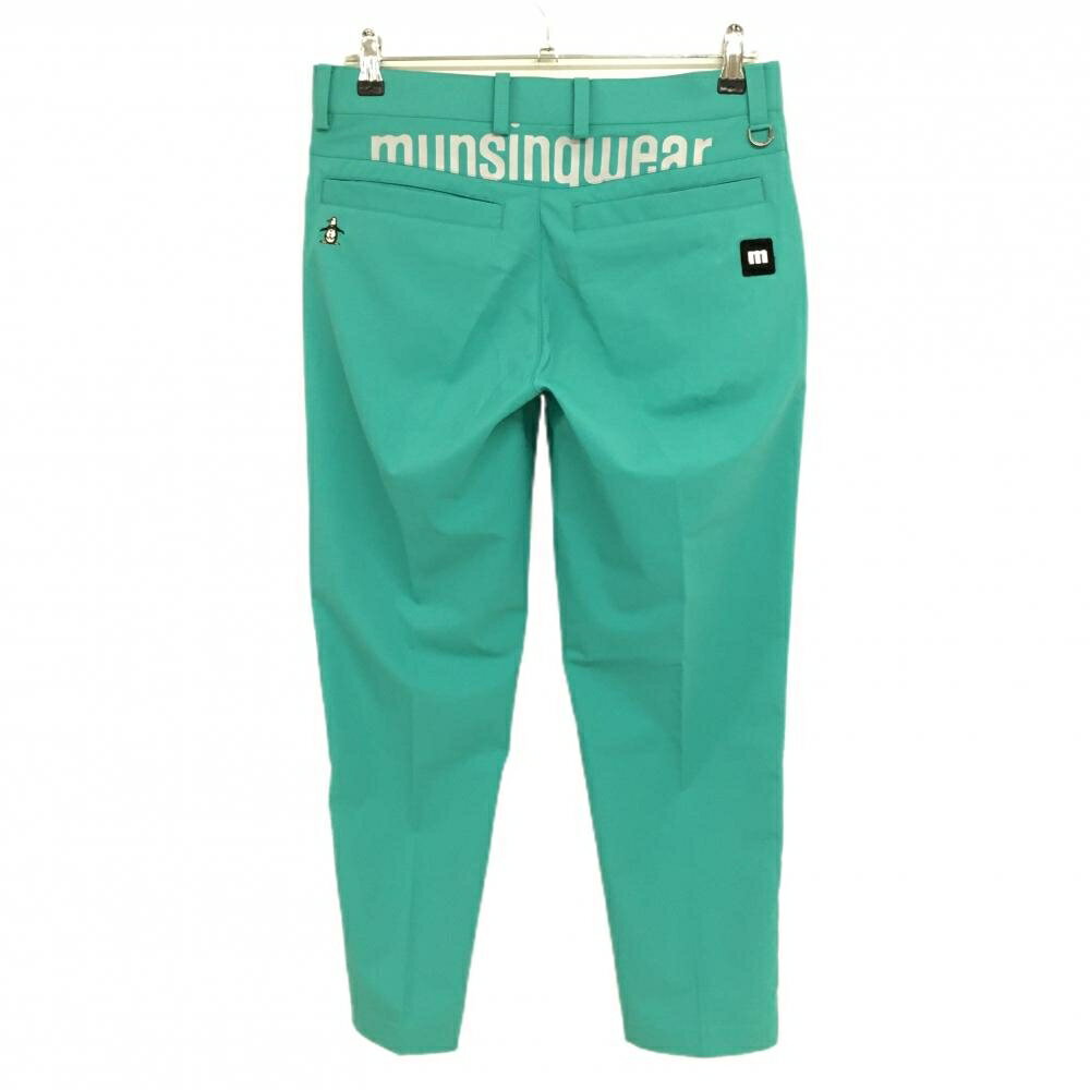 【美品】マンシングウェア パンツ ブルーグリーン系 バックロゴ メンズ 79 ゴルフウェア Munsingwear