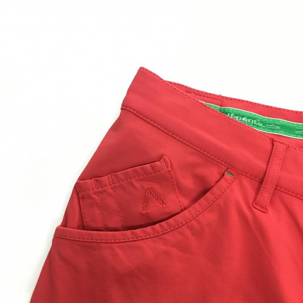 【美品】アルベルト ストレッチパンツ レッド ティー装着可 メンズ 44 ゴルフウェア ALBERTO