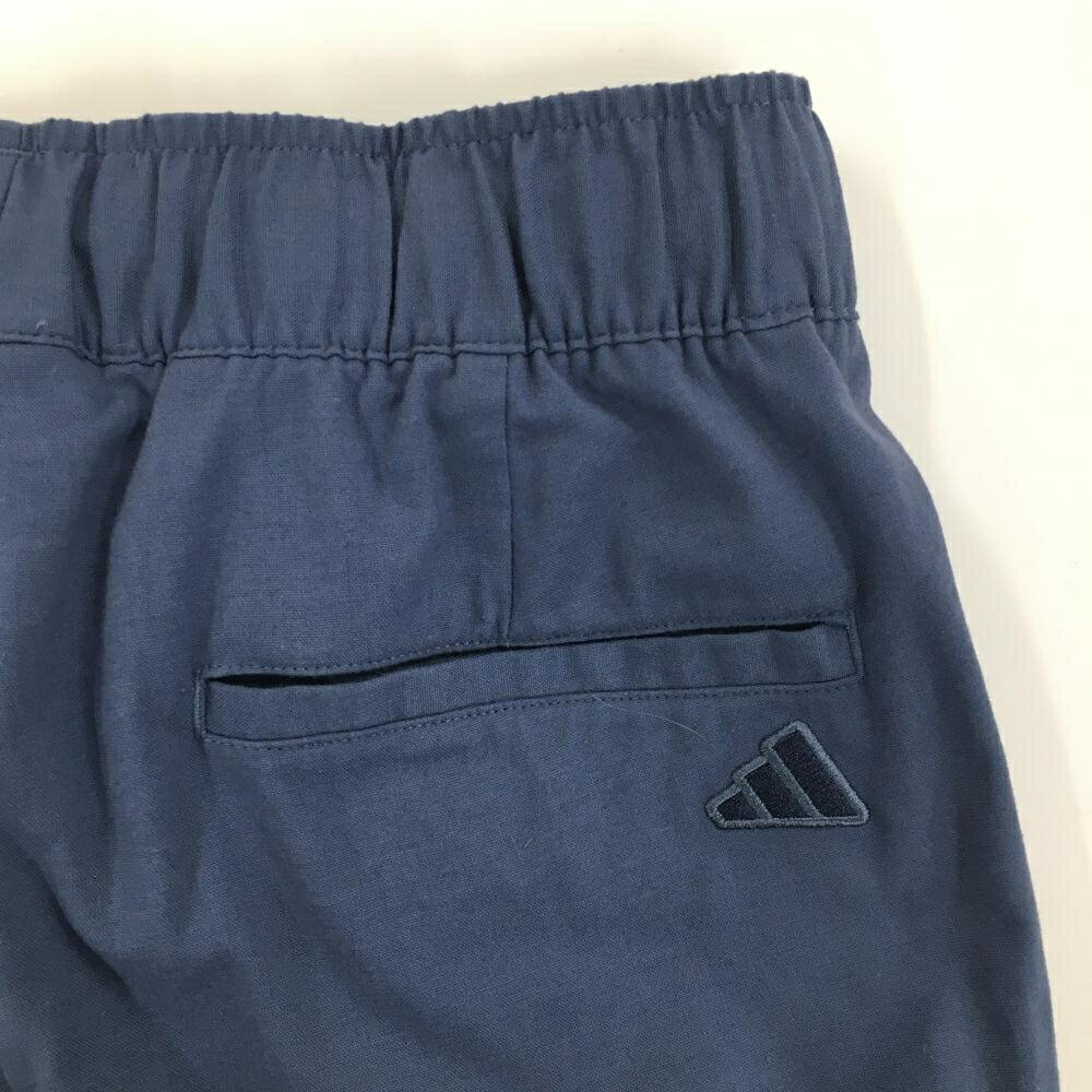 【美品】アディダス パンツ スモーキーブルー系 ウエストゴム＆調節紐 レディース S ゴルフウェア 2023年モデル adidas