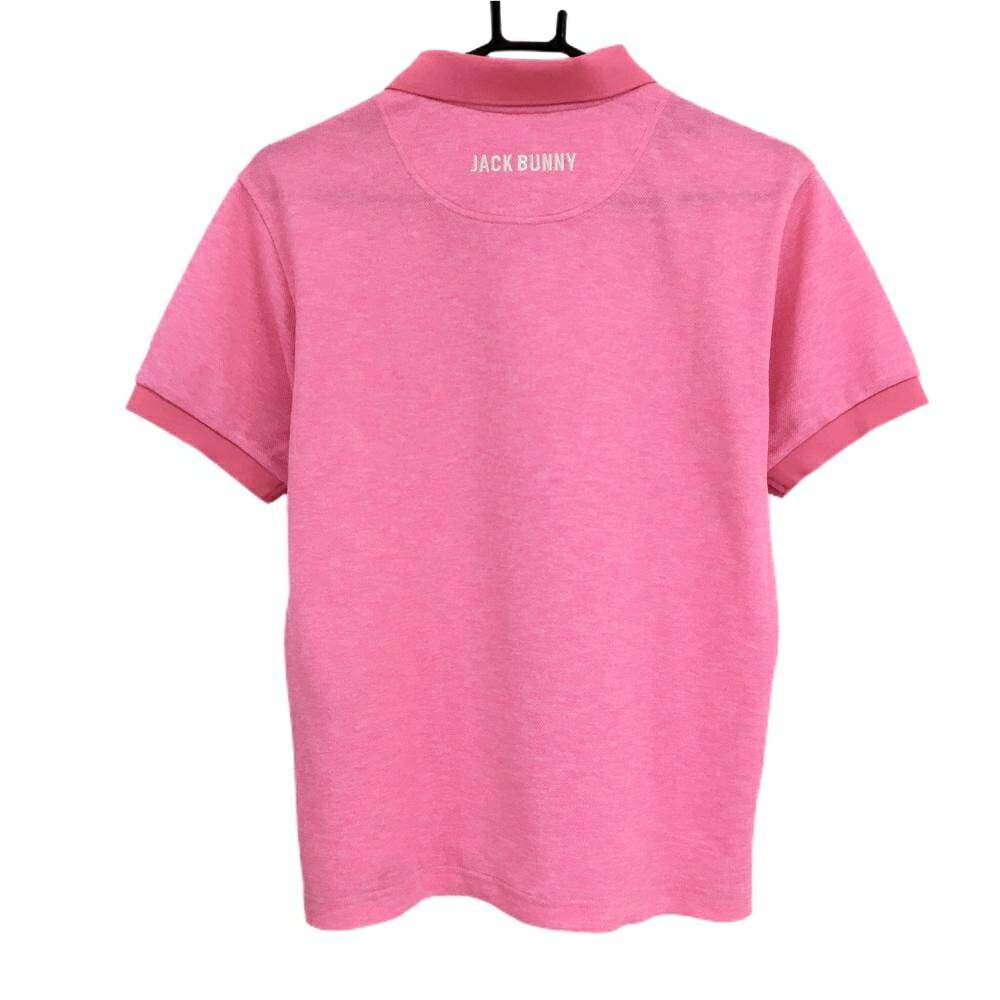 【超美品】ジャックバニー 半袖ポロシャツ 蛍光ピンク ラビット刺しゅう メンズ 4(...