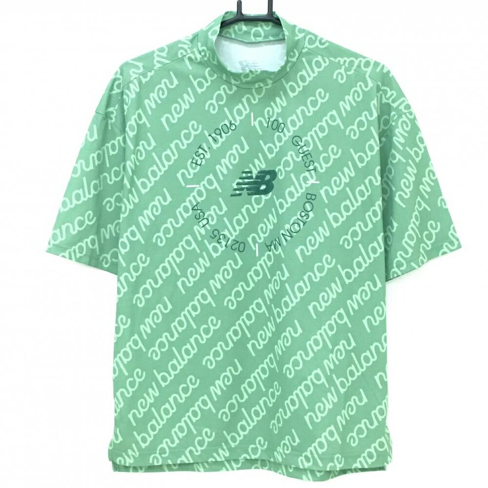 Rakuten - 【美品】ニューバランスゴルフ 半袖ハイネックシャツ グリーン×ライトグリーン メンズ 4(M) ゴルフウェア 2024年モデル New Balance