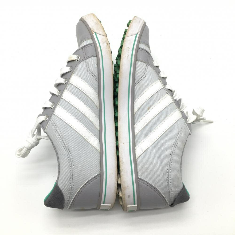 アディダス ゴルフシューズ グレー×白 Q47026 アディクロス スパイクレス レディース 24.5 ゴルフウェア adidas