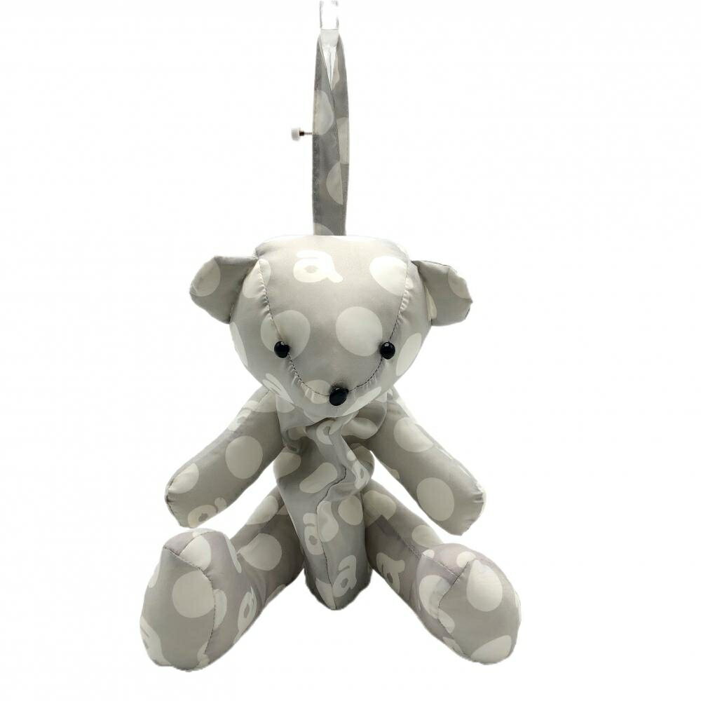 【美品】アルチビオ ぬいぐるみポーチ グレー×白 クマ 小物入れゴルフ archivio