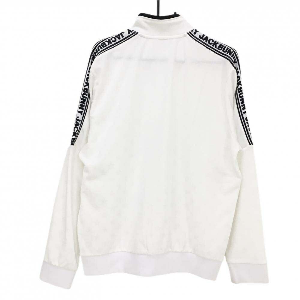 ジャックバニー ジャケット 白 星地模様 袖ロゴテープ ブルゾン メンズ 6(XL) ゴルフウェア Jack Bunny
