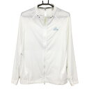 【美品】アディダス ジャケット 白 ロゴシルバー メンズ M ゴルフウェア adidas