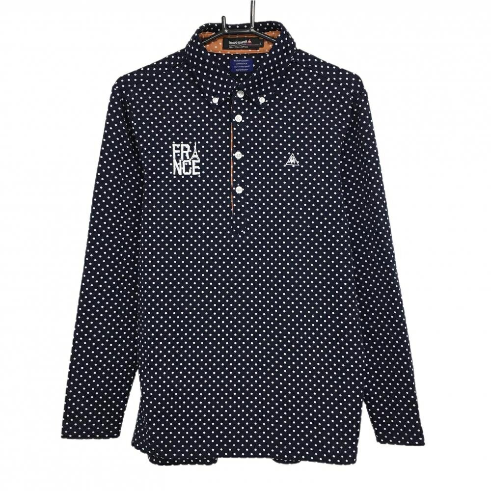 ルコックゴルフ長袖ポロシャツダーク...