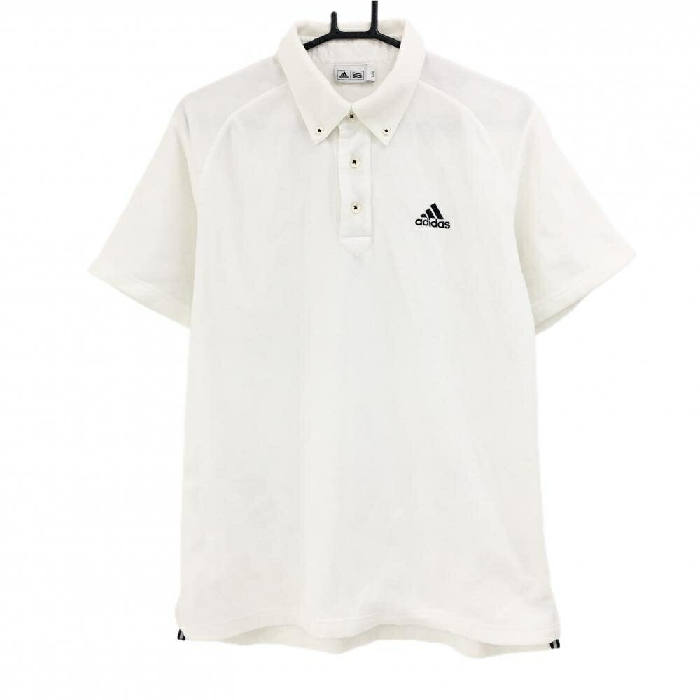 商品説明 ブランド adidas アイテム 半袖ポロシャツ 表記サイズ L/G ※海外サイズの場合もございます。必ず実寸サイズをご確認ください。 実寸サイズ 　身幅：約54.5cm　袖丈：約21.5cm　肩幅：約44cm　着丈：約71.5cm ※実寸サイズの採寸方法については、こちらをご覧ください。 ★実寸サイズは平台に平置きして外寸を測定しており、商品によっては若干の誤差が生じます。数cmの誤差は予めご了承くださいませ。 特徴・仕様 適応時期 春 ・ 秋 商品ランク A コメント 襟毛羽立ち少 商品ランク（ゴルフウェア） N 新品（タグ付き) S 新品未使用品（タグなし） A+ 使用感や汚れ等がない、または目立たない綺麗な中古品 A 使用感や汚れ等が少ない美品や良品 B+ 使用感や中小の汚れ等がある一般的な中古品 B 使用感や大中の汚れ等がある一般的な中古品 C 使用感や大中の汚れ、小さな穴等がある中古品 商品ランク（ゴルフシューズ） N 新品（タグ付き) S 新品未使用品（タグなし） A+ しわや汚れ等がない、または少ない綺麗な中古品 A しわや小さな汚れはあるが、使用感が少ない美品や良品 B+ しわや中小の汚れ、使用感がある一般的な中古品 B しわや大中の汚れ、使用感がある一般的な中古品 C しわや大中の汚れ、使用感がある中古品 D しわや大きな汚れ、使用感がある中古品 &nbsp;★A+～CランクはUSED品となりますので、神経質な方はご入札をお控えください。 &nbsp;★Nランクは新品商品ですが、一部保管時による汚れ等があります。商品説明や写真で必ずご確認ください。　