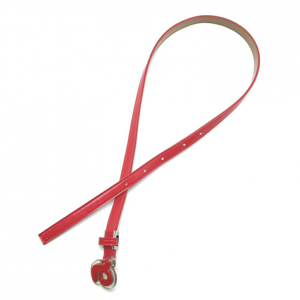 【超美品】アルチビオ ベルト レッド ロゴバックル レディース ゴルフウェア archivio