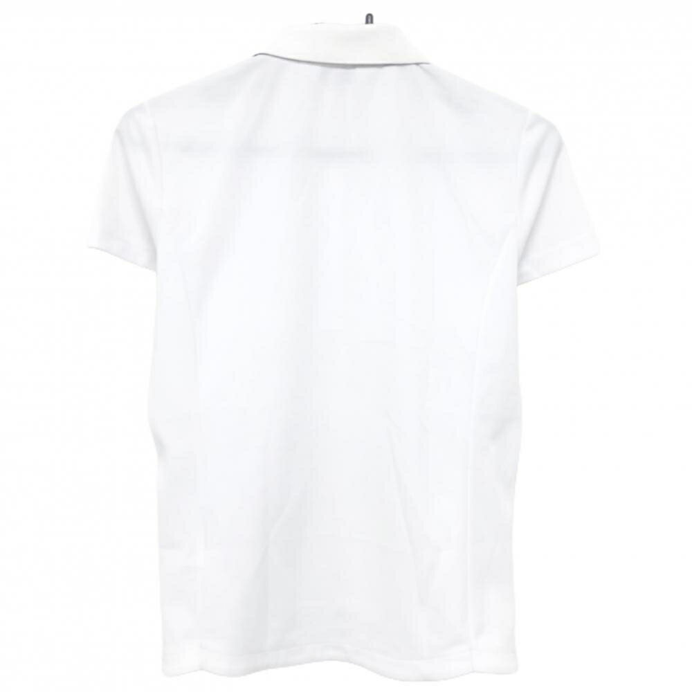 ブラックアンドホワイト 半袖ポロシャツ 白 胸元ロゴ レディース L ゴルフウェア Black＆White