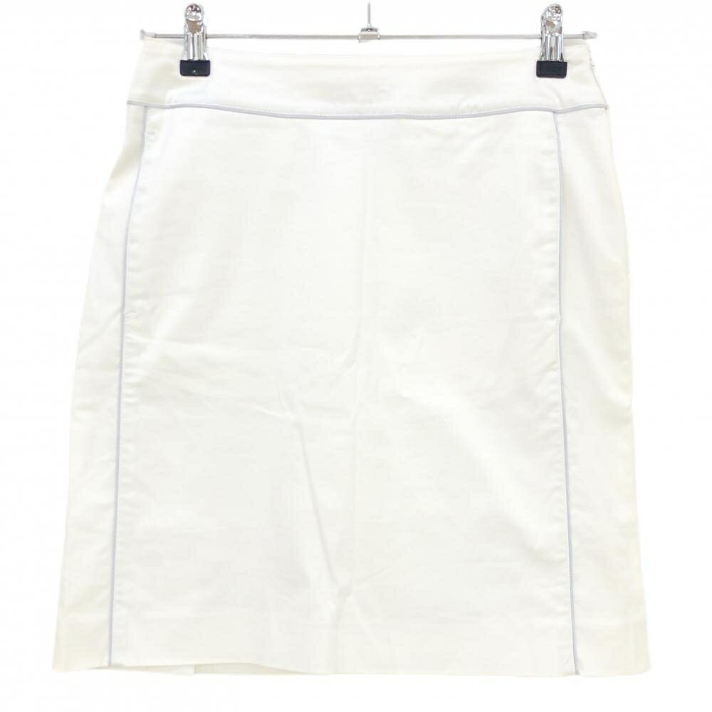 カッターアンドバック スカート 白×グレー パイピング レディース 63 ゴルフウェア CUTTER＆BUCK