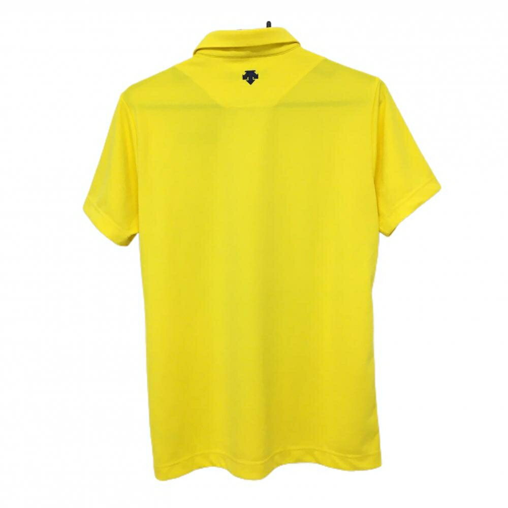 【超美品】スリクソンバイデサント 半袖ポロシャツ イエロー ロゴ刺しゅう メンズ M ゴルフウェア SRIXON