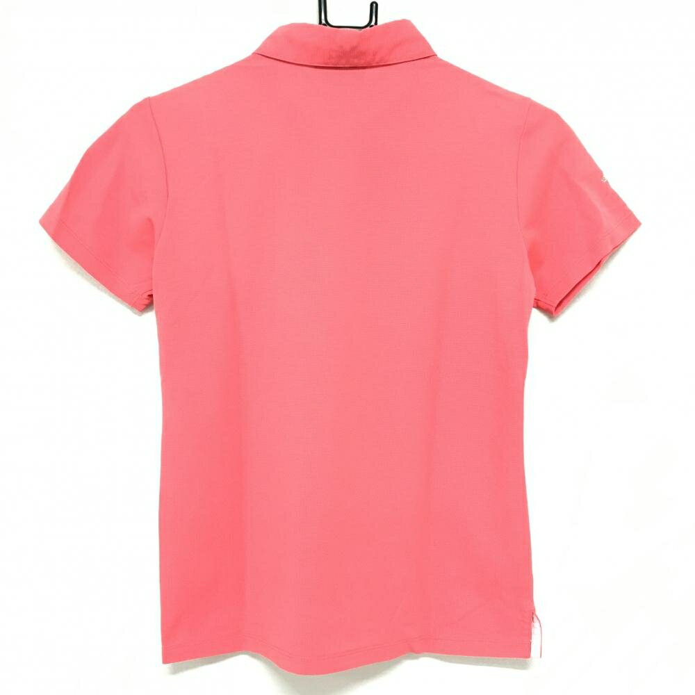 【超美品】カッパ 半袖ポロシャツ ピンク 胸元ワッペン 袖ラインストーンロゴ レディース M ゴルフウェア Kappa