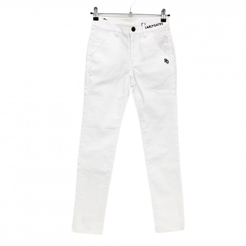 【新品】パーリーゲイツ パンツ 白 地模様 コットン混 レディース 00(XS) ゴルフウェア PEARLY GATES