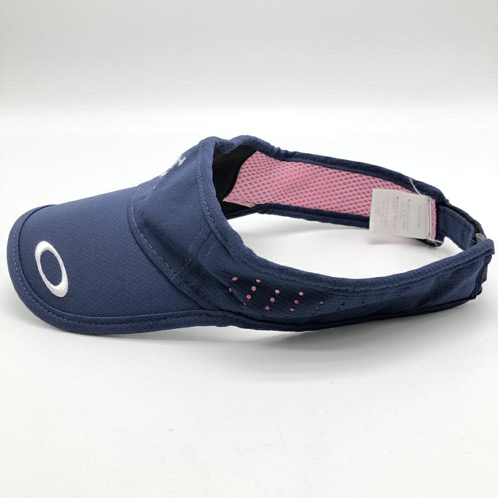 【25%OFFクーポン配布中！9/14まで】【美品】オークリー サンバイザー ネイビー×白...