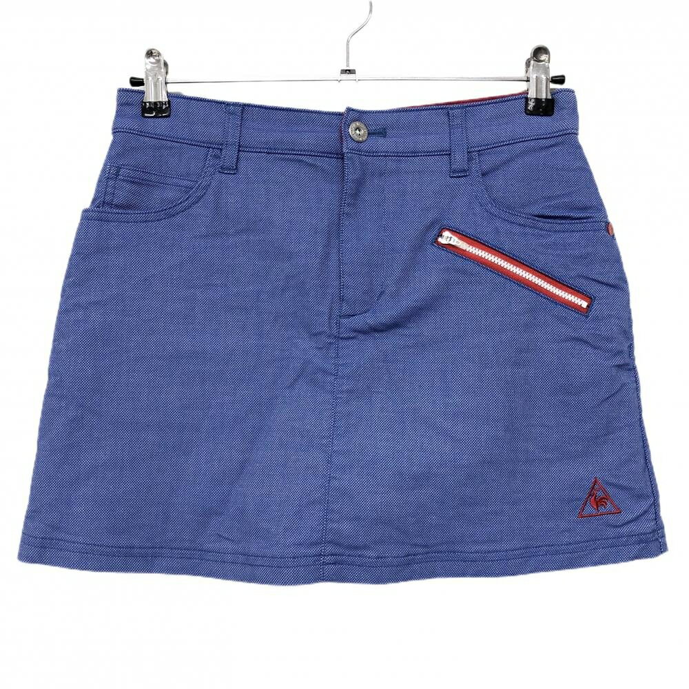 Rakuten - 【当店ポイント10倍！楽天スーパーセール期間限定】【美品】ルコックゴルフ スカート ブルー×レッド 裾ロゴ 内側インナーパンツ レディース 9 ゴルフウェア le coq sportif