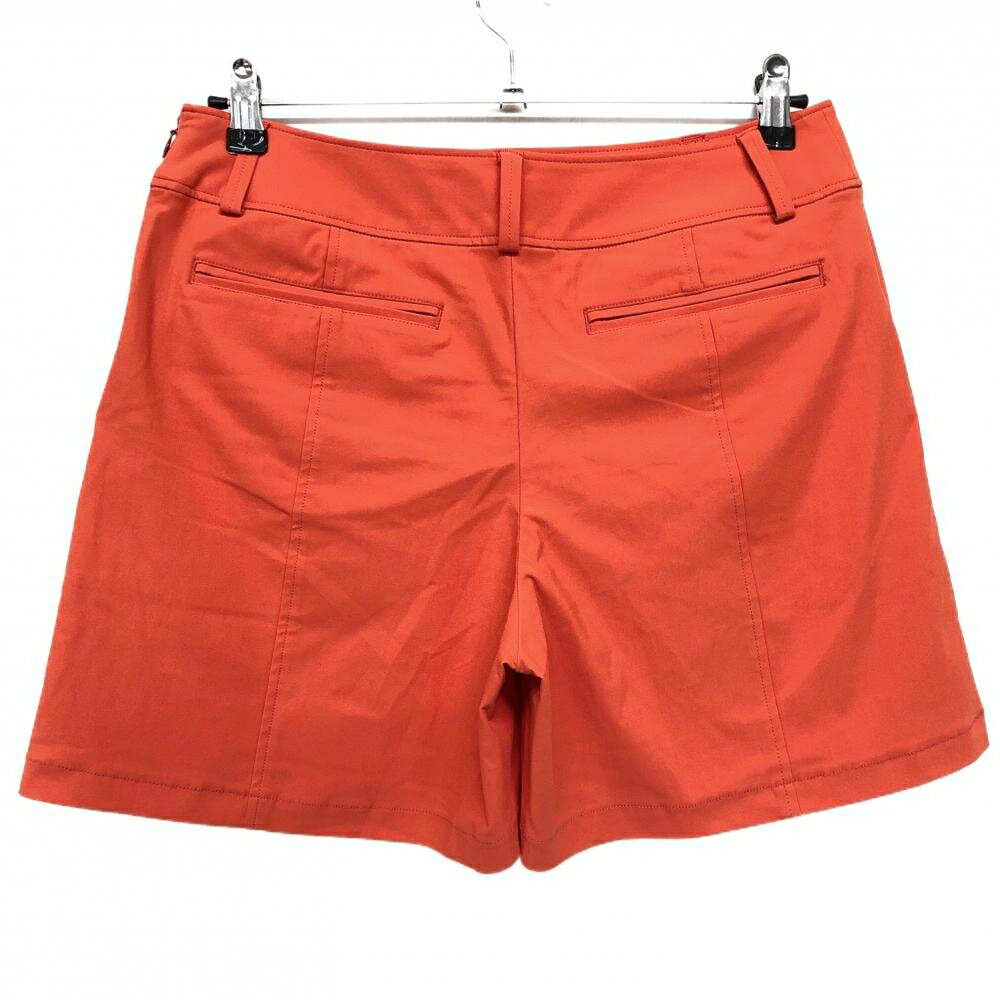 【超美品】キャロウェイ キュロットスカート オレンジ イカリボタン ロゴ一部ラインストーン レディース L ゴルフウェア Callaway