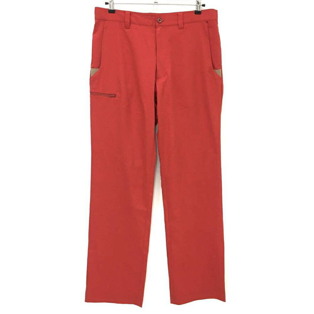 MUスポーツ パンツ レッド バックロゴ刺しゅう メンズ 52(XL) ゴルフウェア M・U SPORTS