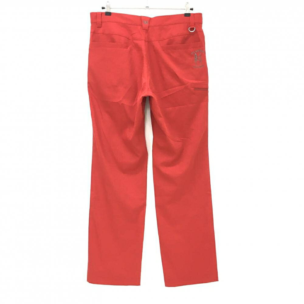 MUスポーツ パンツ レッド バックロゴ刺しゅう メンズ 52(XL) ゴルフウェア M・U SPORTS