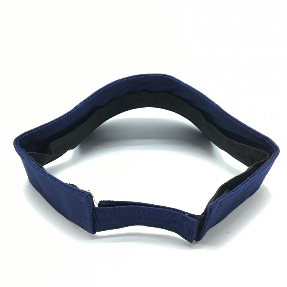 【美品】バーディーハント サンバイザー ネイビー×ライトブルー つば星刺しゅう ゴルフウェア Birdie hunt