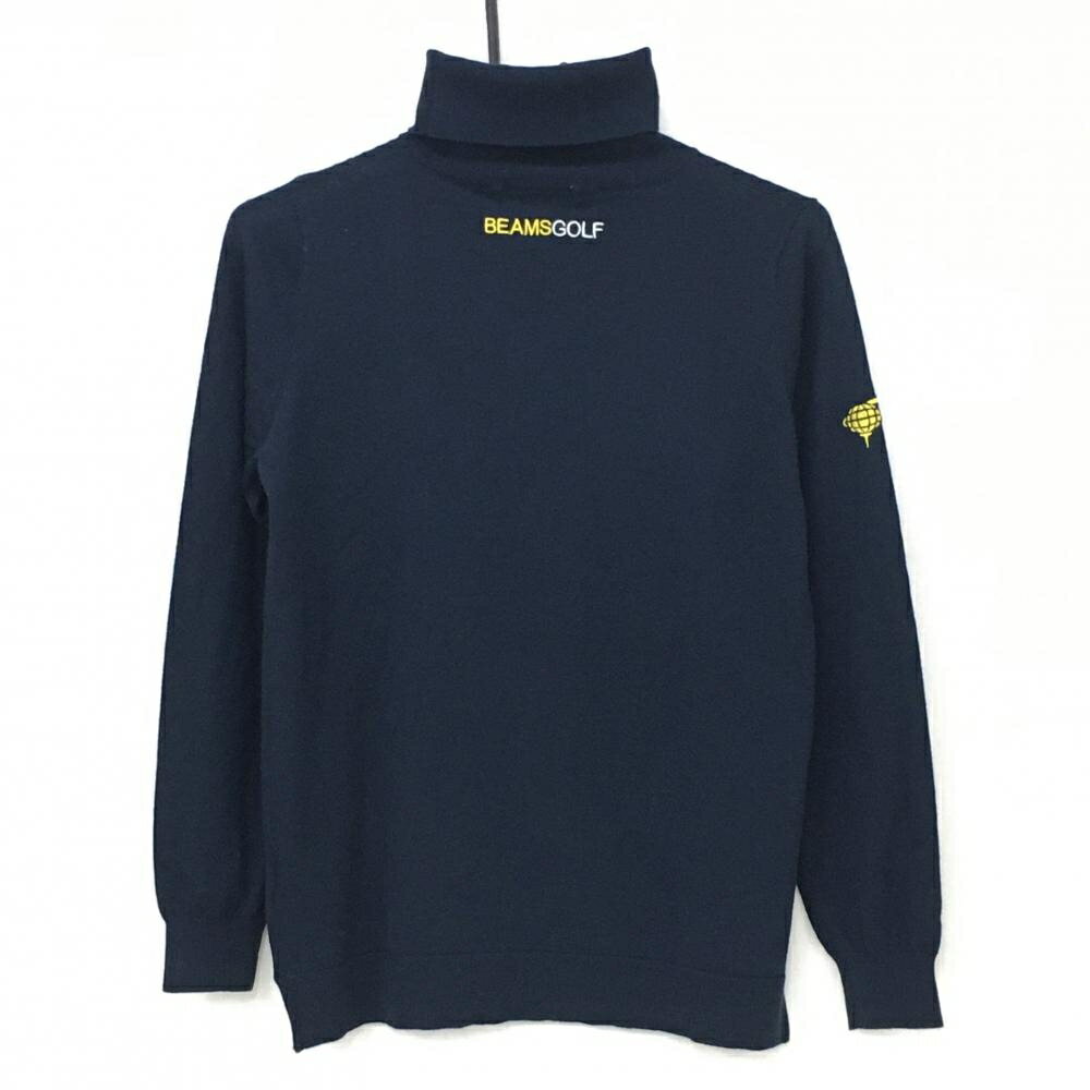 ビームスゴルフ タートルネックセーター ネイビー ロゴ刺しゅう ニット レディース L ゴルフウェア BEAMS GOLF