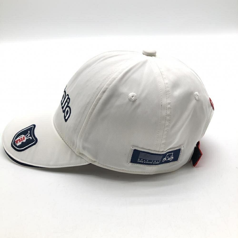 フィラゴルフ キャップ 白 つばワッペン ゴルフウェア FILA GOLF