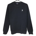 【超美品】パーリーゲイツ セーター ネイビー×白 背面ロゴ ニット メンズ 5(L) ゴルフウェア 2023年モデル PEARLY GATES