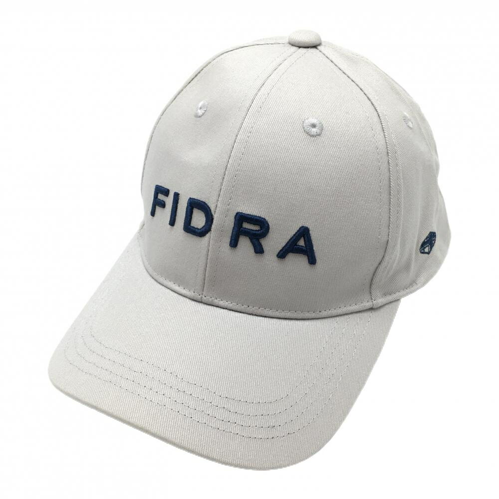 【新品】フィドラ キャップ グレー×ネイビー 立体ロゴ刺しゅう FREE ゴルフウェア FIDRA