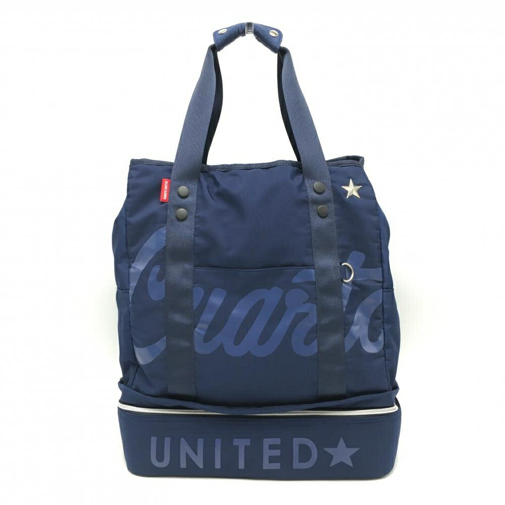 【美品】クアルトユナイテッド ロッカーバッグ ネイビー シリコンロゴ シューズ収納可ゴルフ CUARTO UN..