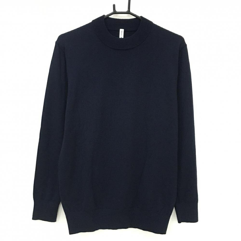 【超美品】ブリーフィング ハイネックセーター ネイビー 後シリコンロゴ TRAVEL ニット メンズ ゴルフ..